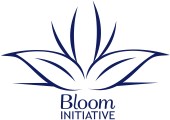 Bloom blue color logo at the header of the website
